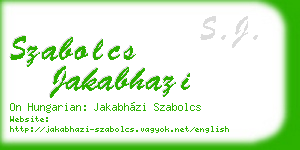 szabolcs jakabhazi business card