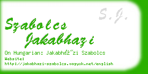 szabolcs jakabhazi business card